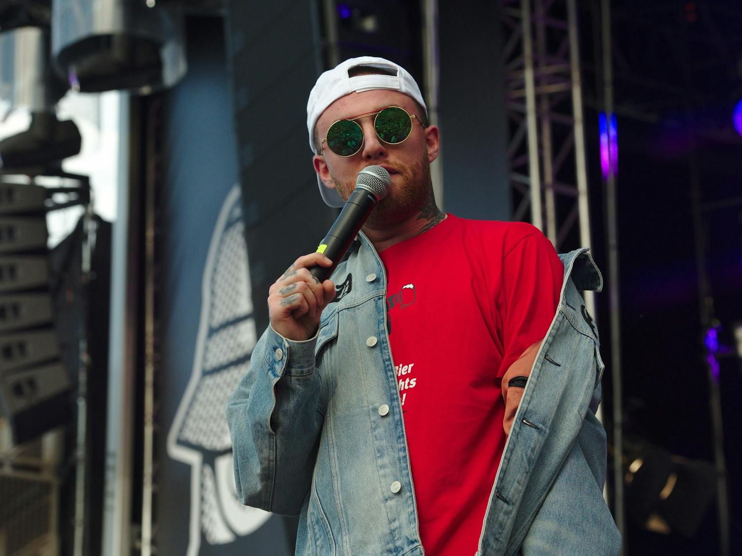 Mac Miller performs onstage in Germany in July 2017. 