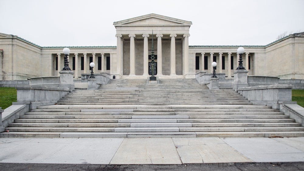 <p>The 1905 building side of Albright-Knox, this building held a bulk of the gallery’s art, until it's latest addition was built in 1962.</p>