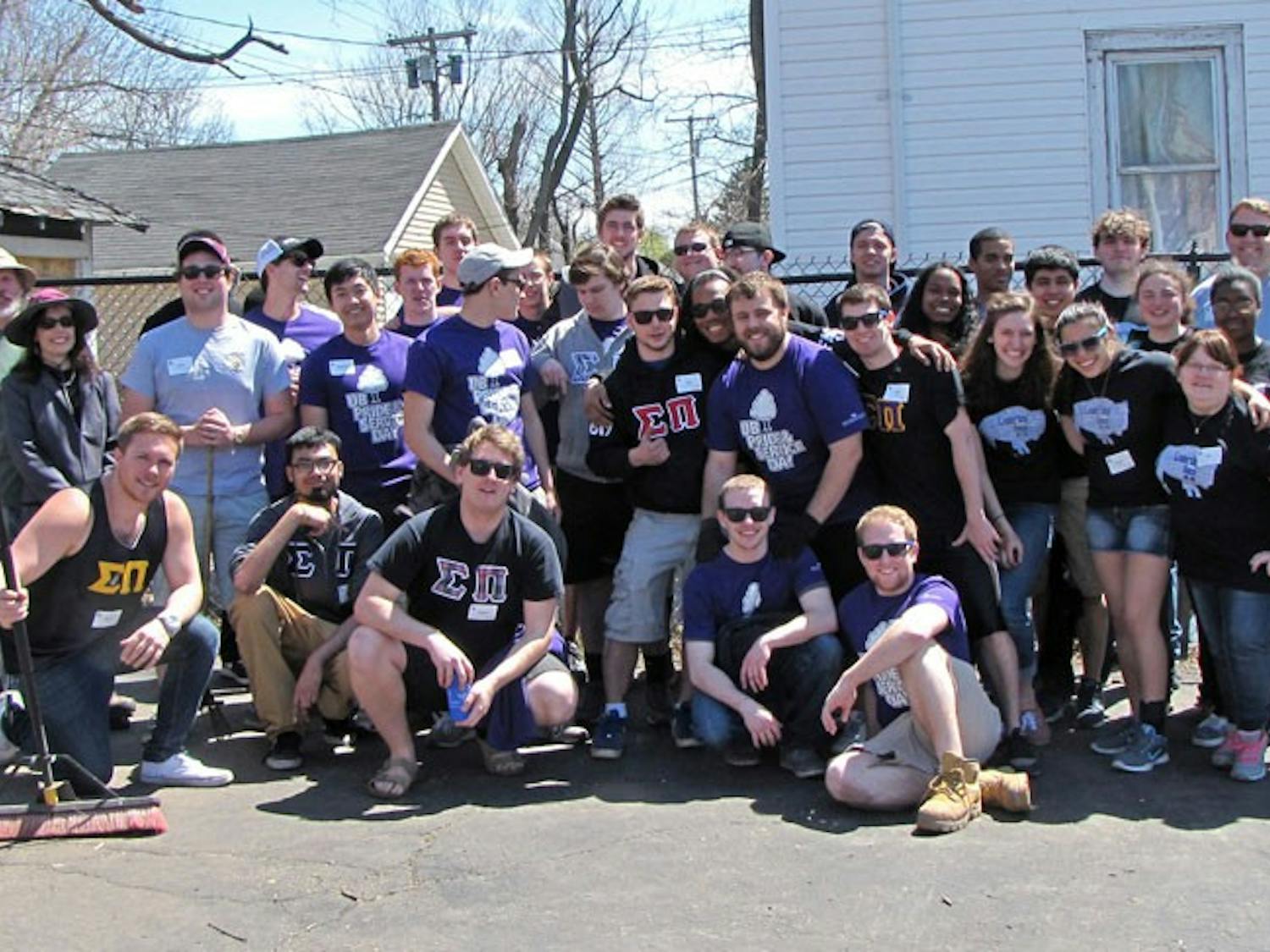 UB Students, University Heights Arts Association members, St. Andrew's Episcopal Church Staff and SUNY Buffalo State students volunteered at St. Andrews Church for UB Pride and Service Day.