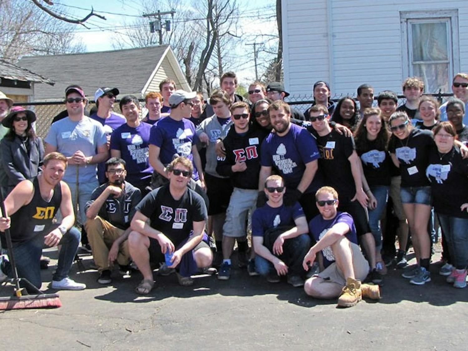 UB Students, University Heights Arts Association members, St. Andrew's Episcopal Church Staff and SUNY Buffalo State students volunteered at St. Andrews Church for UB Pride and Service Day. 