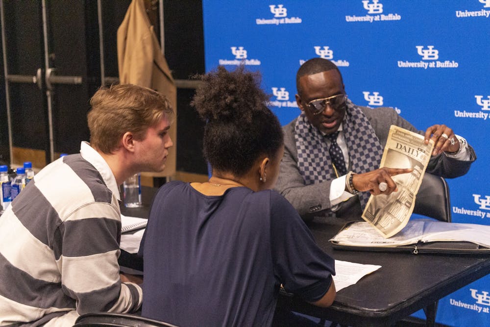 <p>Criminal justice advocate and member of Central Park Five, Yusef Salaam speaks to <em>Spectrum</em> editors.</p>