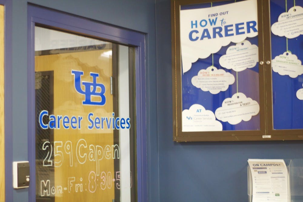 <p>The Career Services office space at 259 Capen Hall. UB’s new career program, Here to Career, will work alongside Career Services to give students a better experience at school.</p>