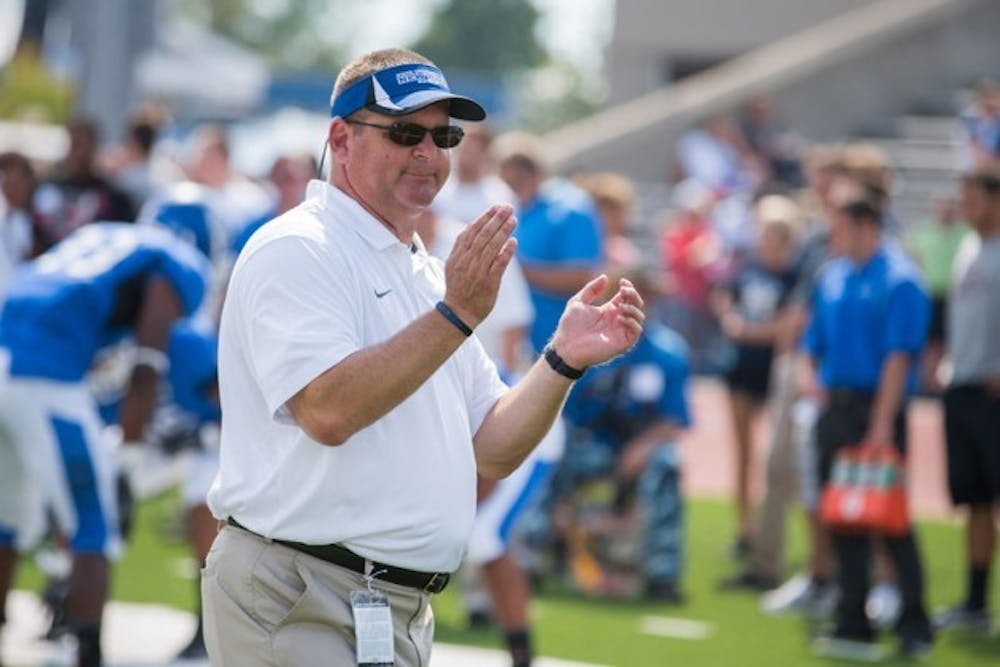 Buffalo special teams coordinator Mike Dietzel returned to Army for the first time as a coach since he worked as its running backs coach in 1999.&nbsp;Courtesy of Paul Hokanson, UB Athletics