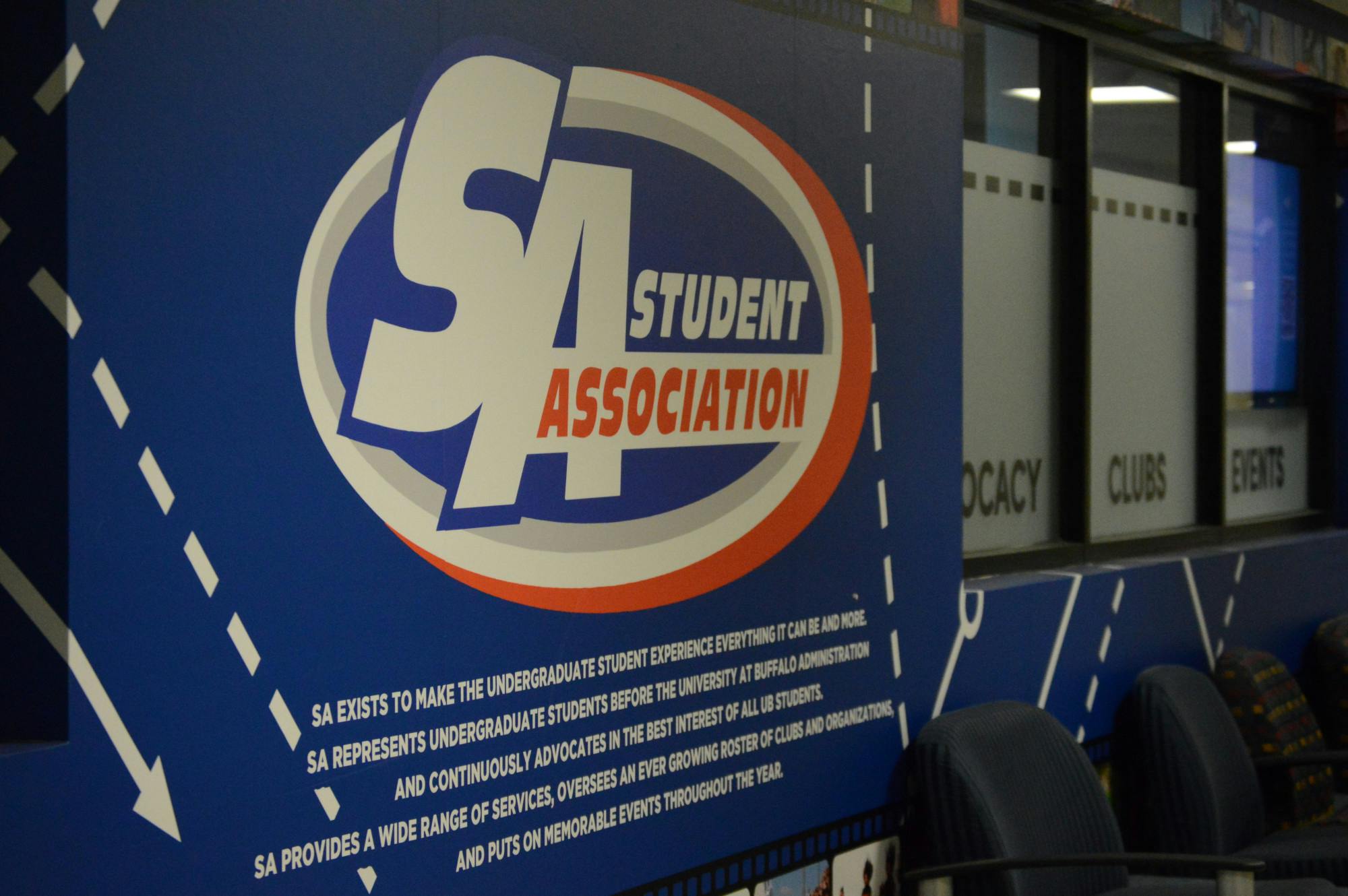 The UB Student Association's office located on the third floor of Student Union.