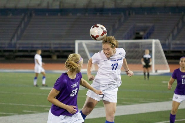 Senior defender Sophie Therien and the rest of the women&rsquo;s soccer team have started the season 2-0 under first-year head coach Shawn Burke. Chad Cooper, The Spectrum&nbsp;&nbsp;