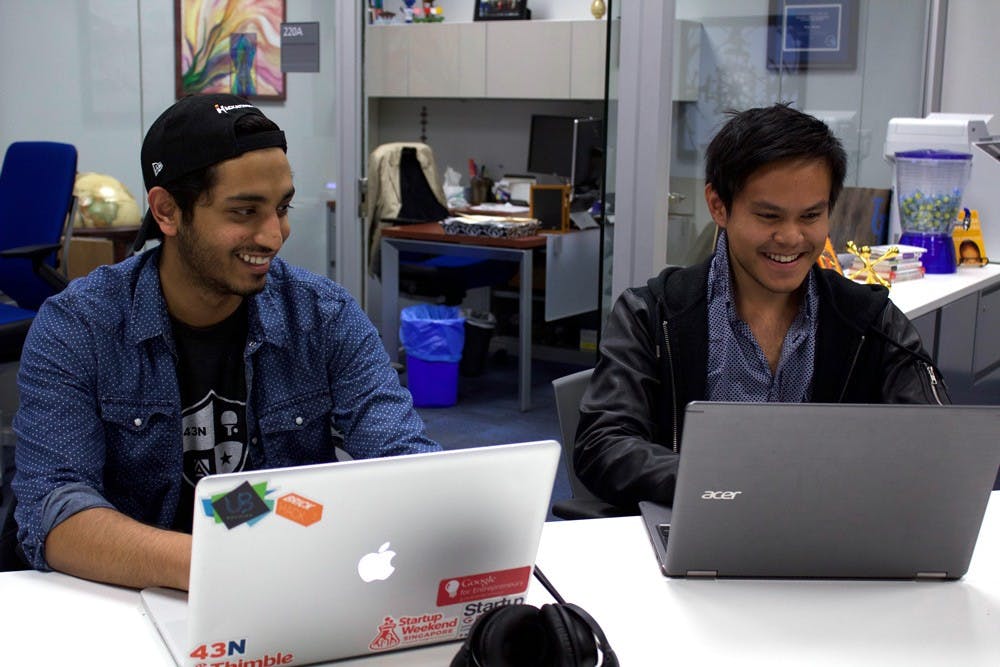 <p>Samuel Kuruvilla, a junior financial analysis and marketing major, and Kittikawin Cheecharern, a senior communication major, teamed up to create a website that&nbsp;helps students&nbsp;find better storage solutions.</p>