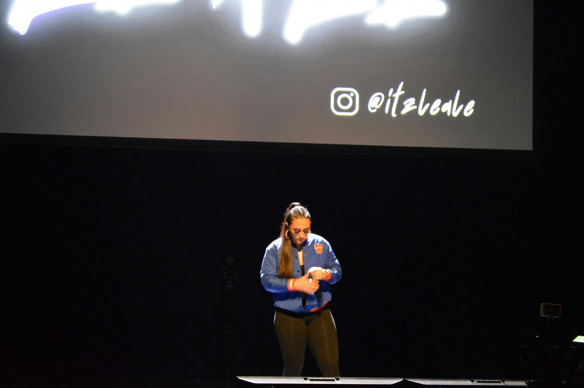Leale, a Buffalo-based rapper, performed a 15-minute set for a packed CFA Mainstage Theater.&nbsp;