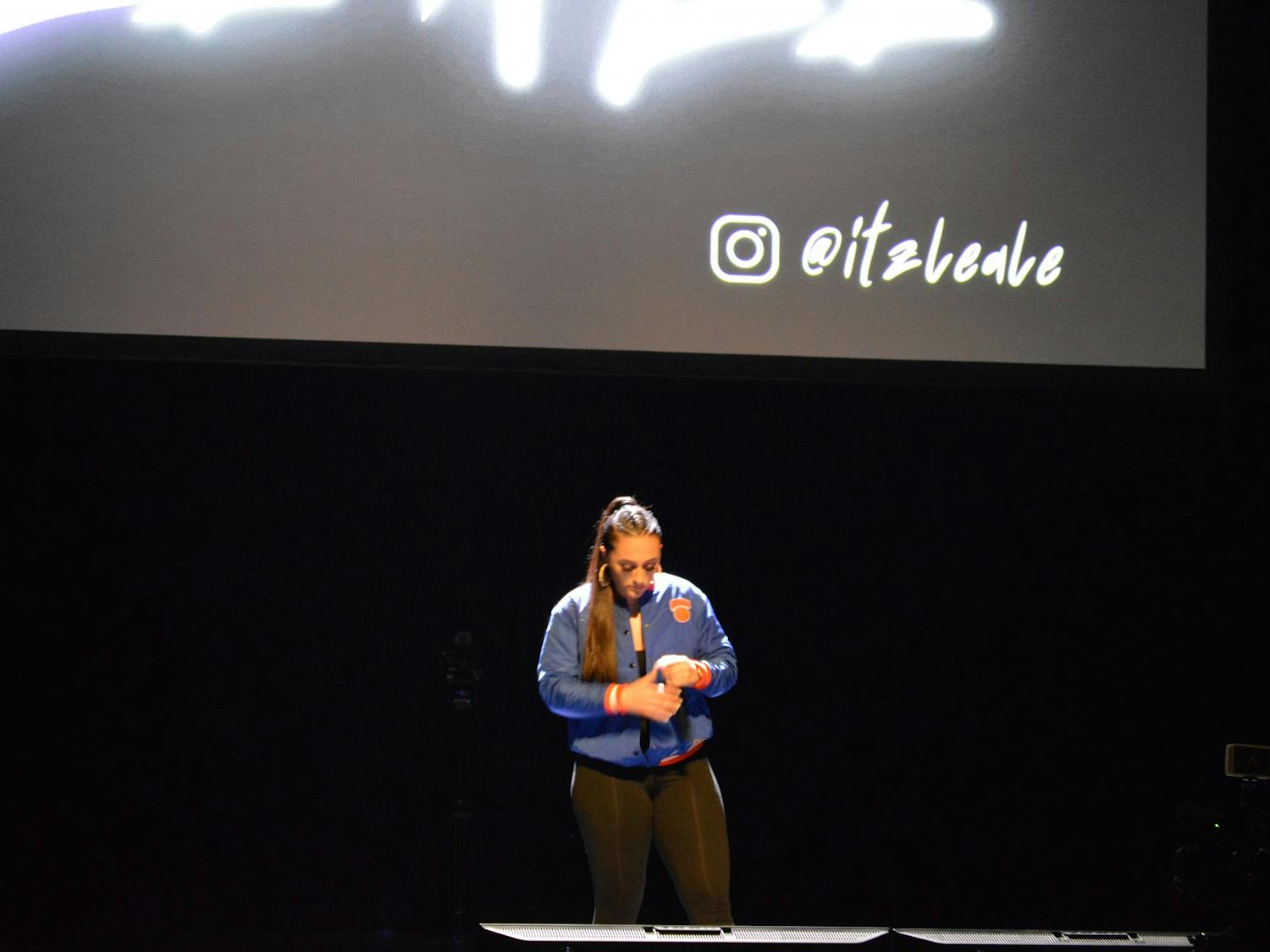 Leale, a Buffalo-based rapper, performed a 15-minute set for a packed CFA Mainstage Theater.&nbsp;