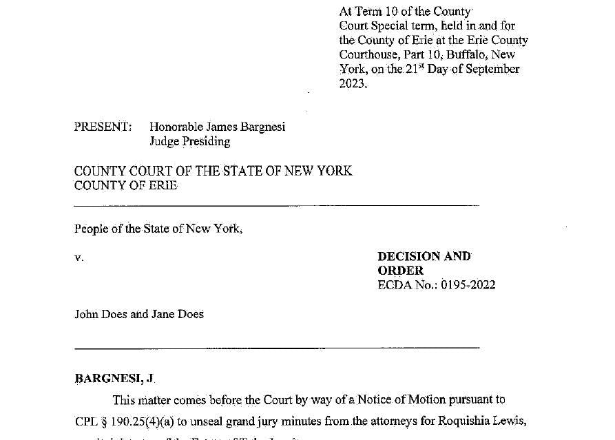 A New York State Supreme Court justice ruled against the Lewis family's motion on Thursday.&nbsp;