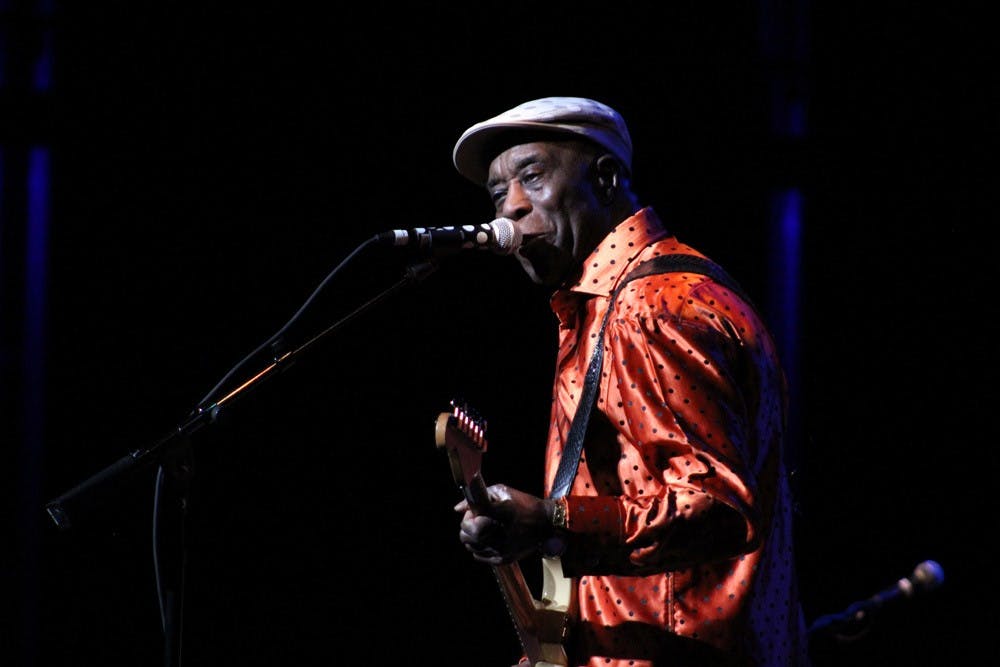 <p>Buddy Guy, one of the last great blues men, rocked the CFA with his guitar on Friday night.</p>