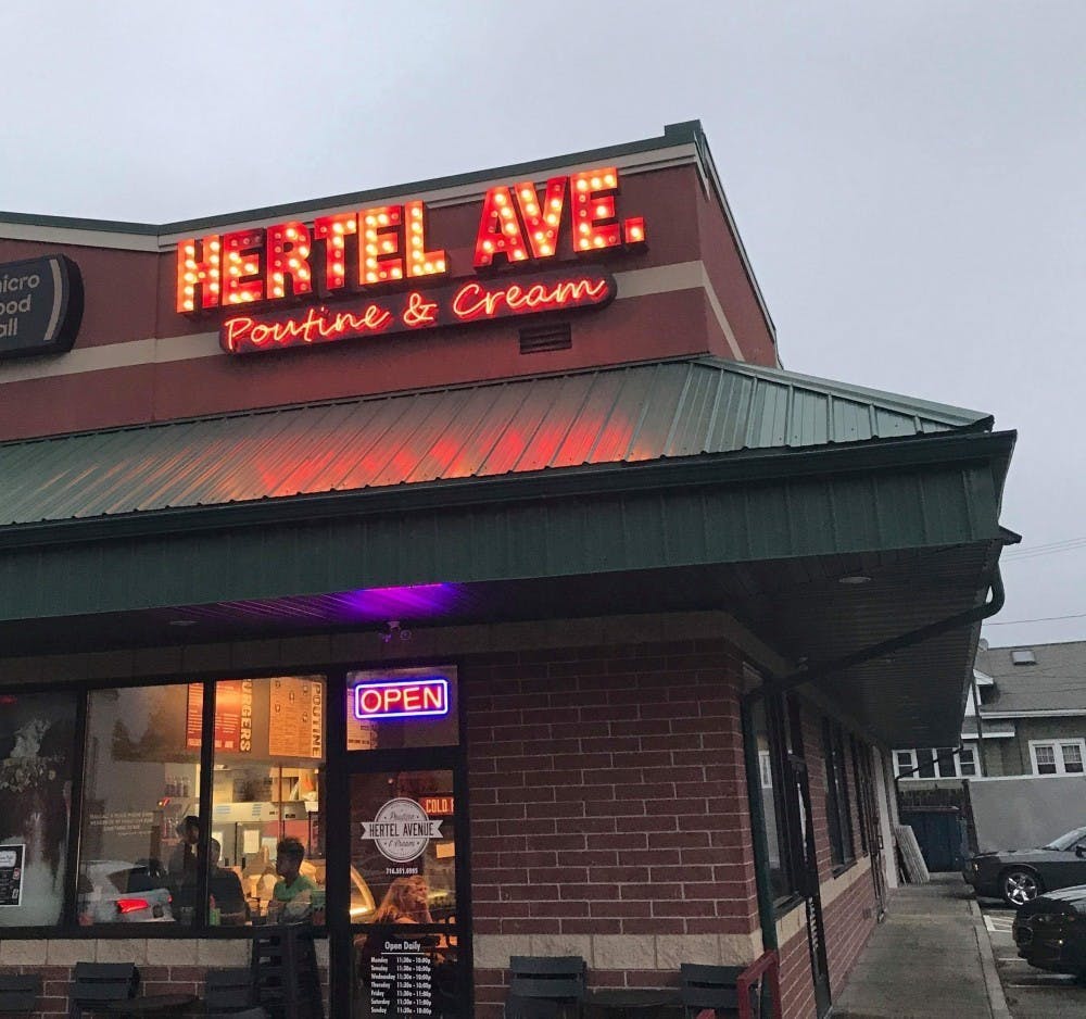 Students craving Canadian cuisine should visit Poutine and Cream, a popular spot on Hertel Avenue featuring poutine, cheese curds and french fries drenched in gravy.