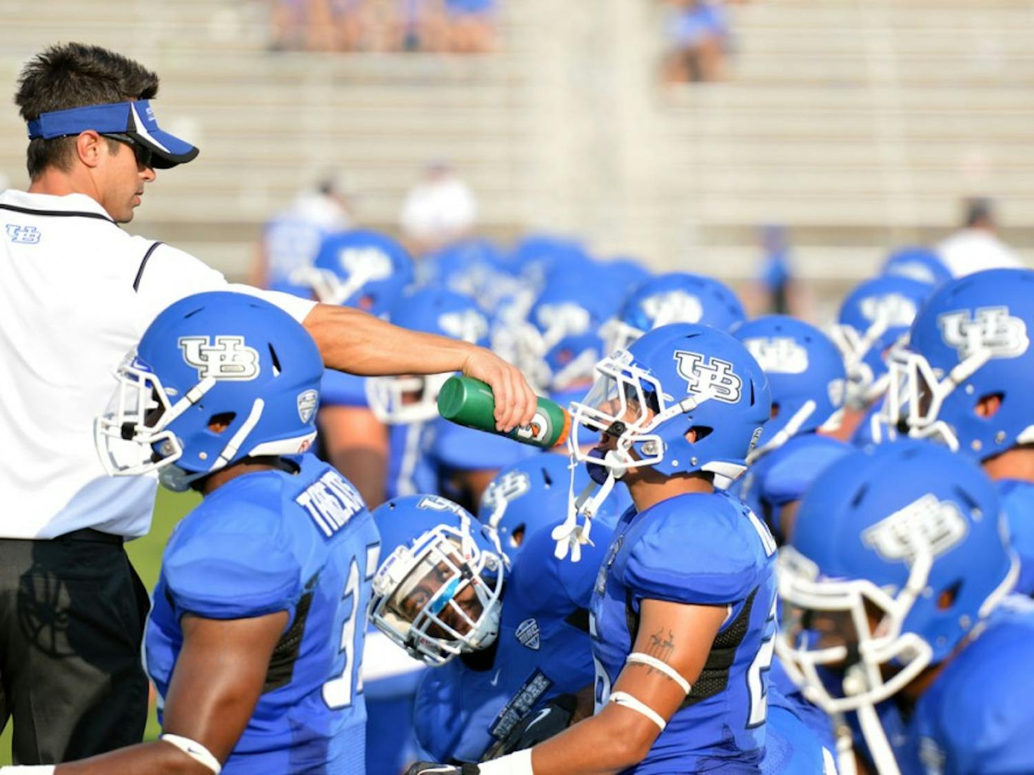 The football team defeated Albany 51-14 at UB Stadium Saturday for the first win of the Lance Leipold era. 