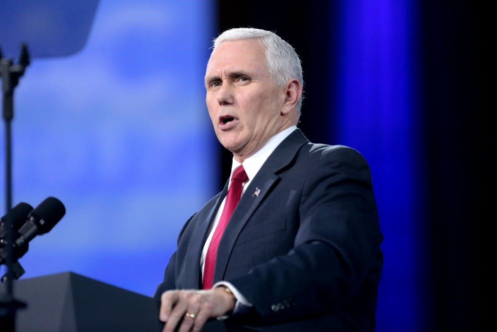 <p>Vice President Mike Pence visited Buffalo Tuesday to meet with Rep. Chris Collins and discuss President Trump’s proposed tax reform plan.</p>