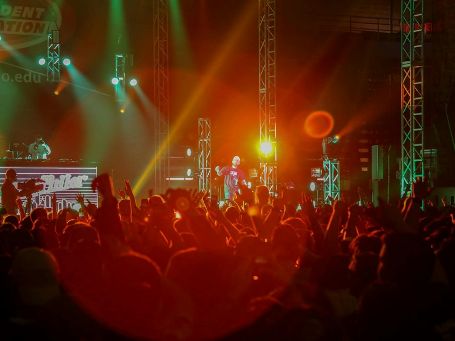 Approximately 6,500 people packed into Alumni Arena for this year's Spring Fest featuring The Chainsmokers, Mac Miller, Icona Pop and Coleman Hell.