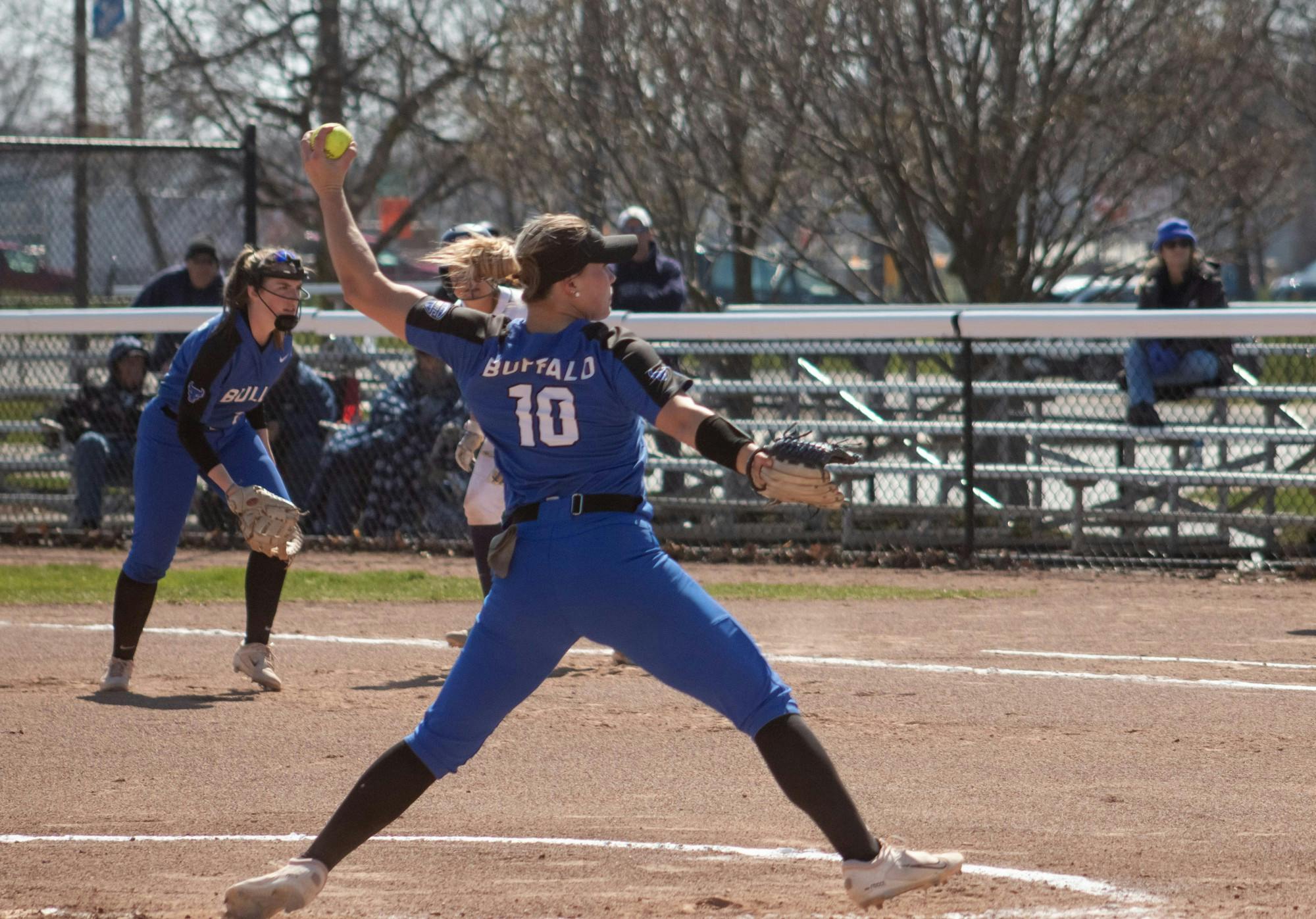 Alexis Lucyshyn has emerged as a leader on and off the field for the UB softball team.&nbsp;