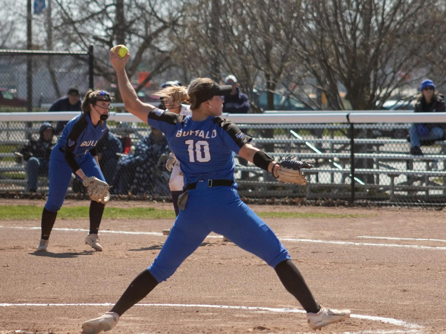 Alexis Lucyshyn has emerged as a leader on and off the field for the UB softball team.&nbsp;