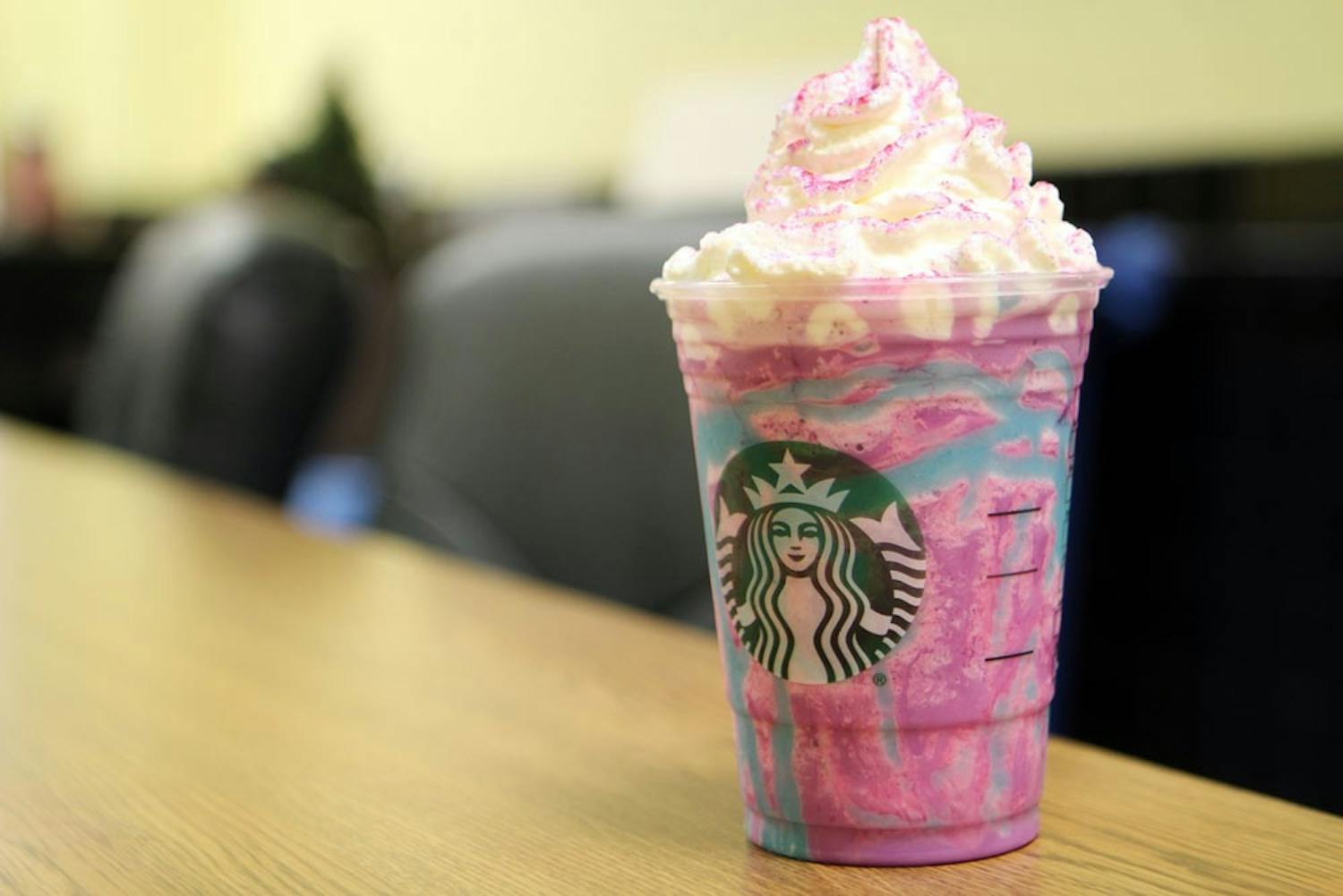 For a limited time Starbucks’ Unicorn Frappuccino is available at participating stores. The drink changes color and goes from sweet to sour as you drink it.