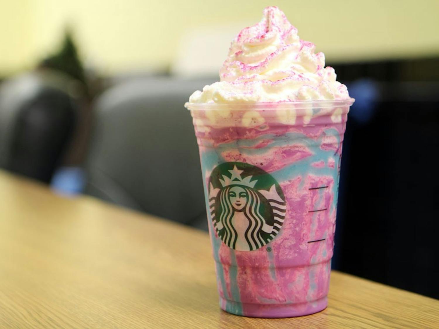 For a limited time Starbucks’ Unicorn Frappuccino is available at participating stores. The drink changes color and goes from sweet to sour as you drink it.