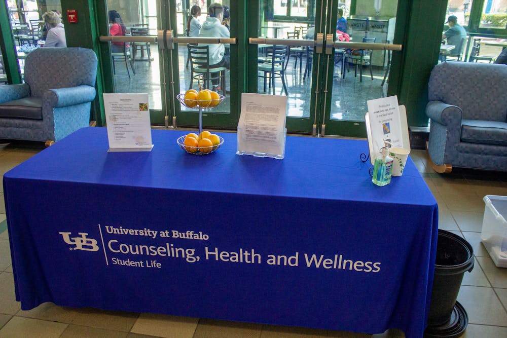 A Counseling, Health and Wellness booth provides information on healthy living.