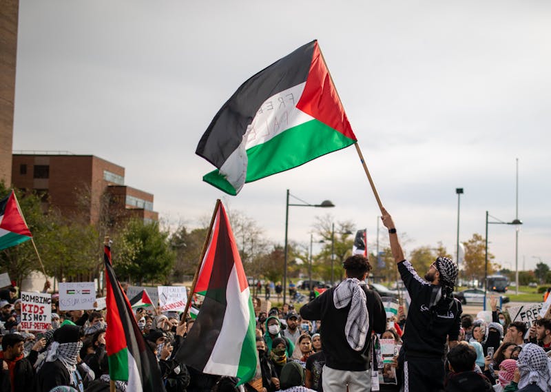 Hundreds of protestors join ‘March for Gaza’ on campus - The Spectrum