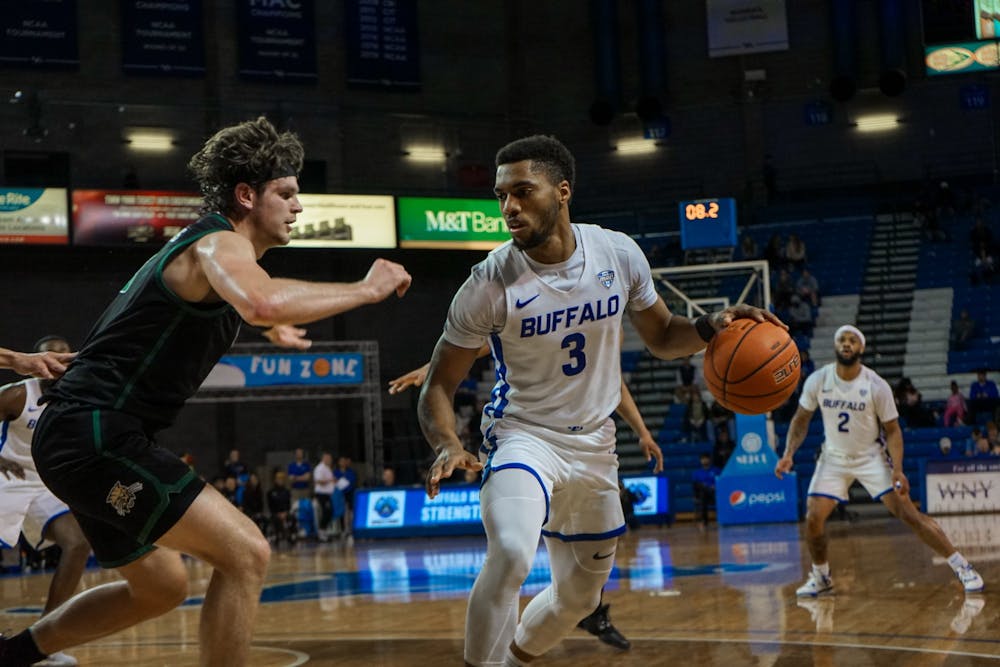 Junior guard Jayvon Graves holds his own during a previous home game this season. Graves has entered his name into the 2020 NBA draft. 