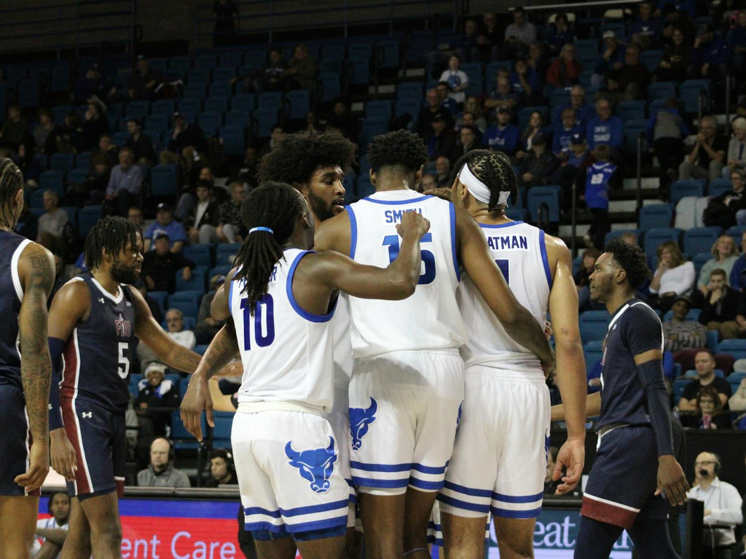 UB men's basketball hosted Fairleigh Dickinson in the 2023-24 season opener at Alumni Arena.