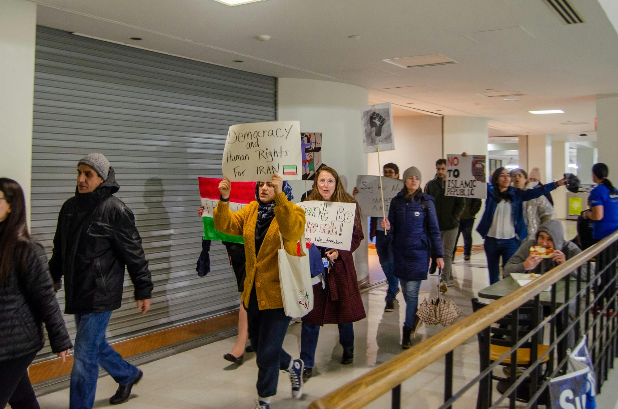 Monday's protest in the Student Union followed demonstrations outside Buffalo City Hall.&nbsp;