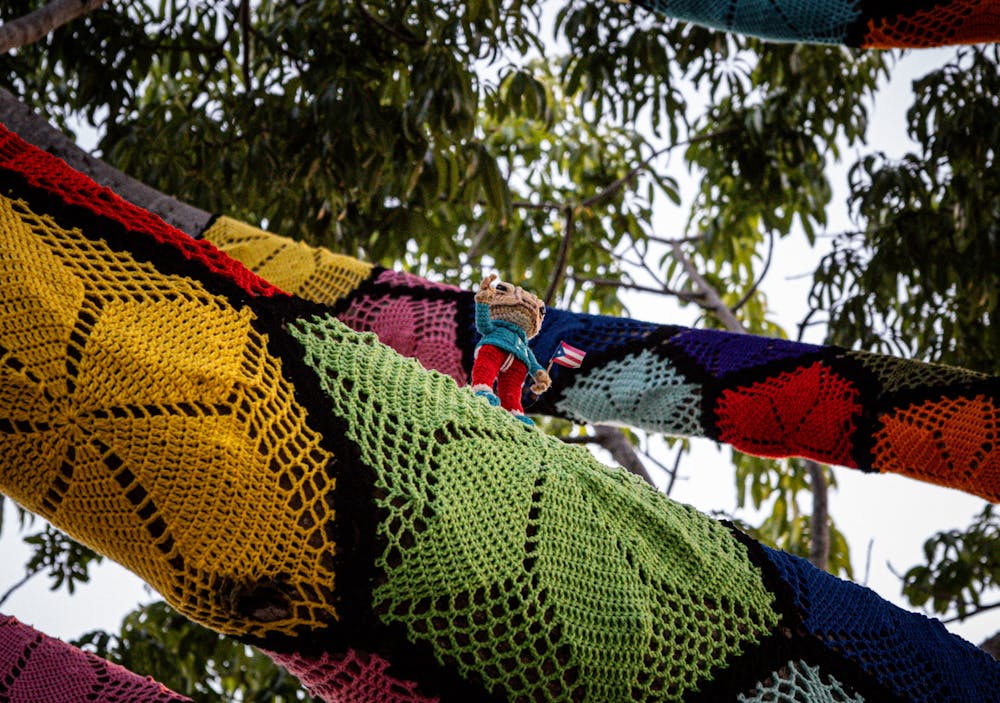 <p>A coqui, representing Puerto Rican culture and a national symbol of the island, holding a Puerto Rican flag; it was famously referenced in Bad Bunny's latest studio album.</p>