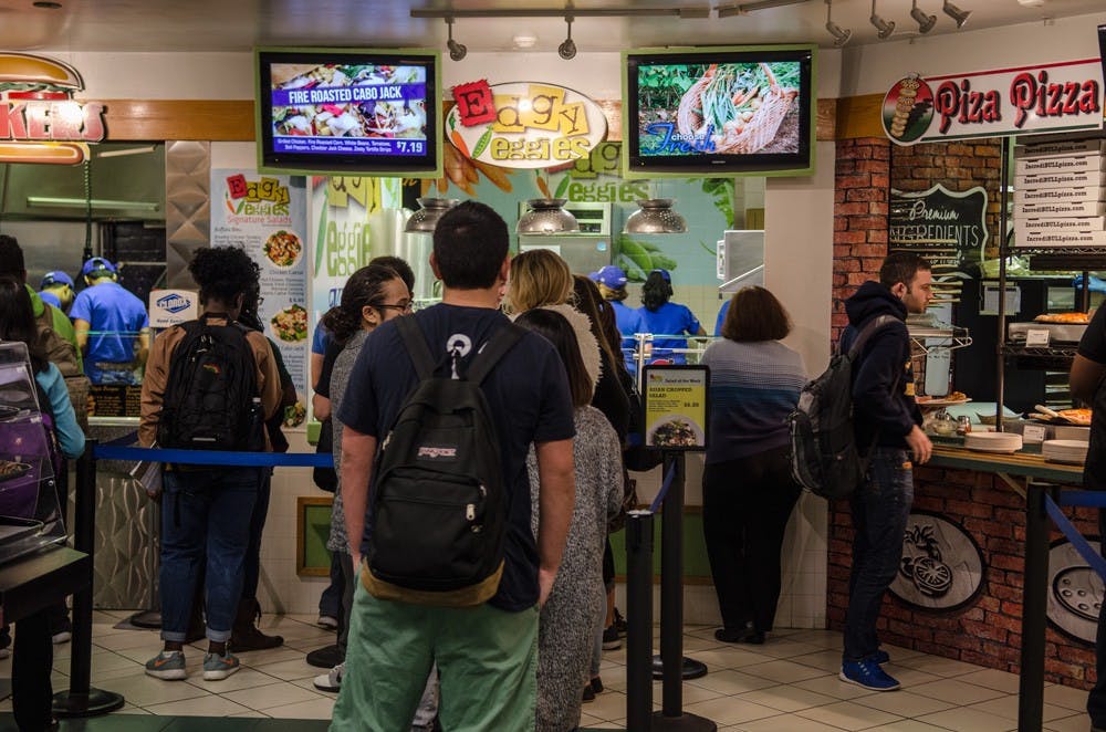 <p>Places like Jamba Juice, Edgy Veggies and Seasons Café  give students the option to eat healthy while on the go.</p>