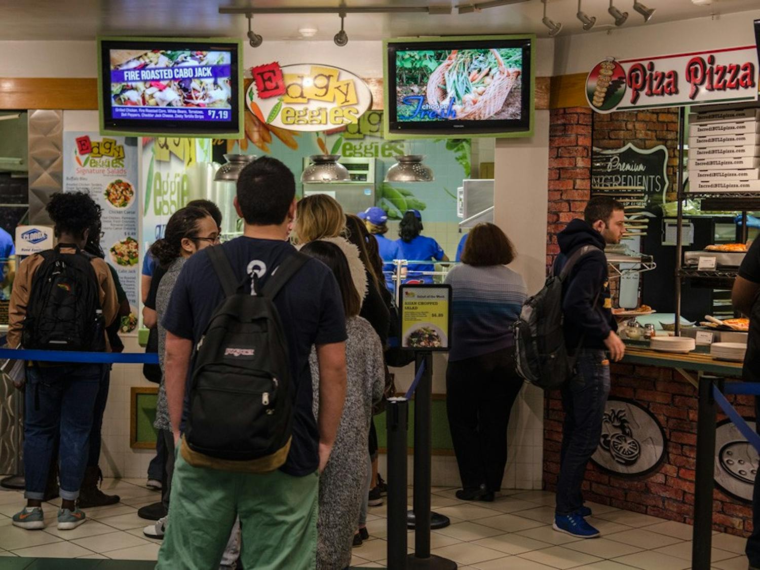 Places like Jamba Juice, Edgy Veggies and Seasons Café  give students the option to eat healthy while on the go.