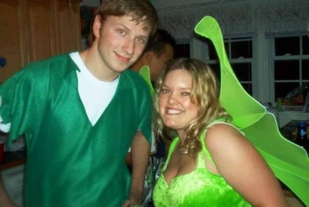 <p>Thomas Halleck with fellow Spectrum editor Rebecca Reeves at a Halloween party in 2007.</p>