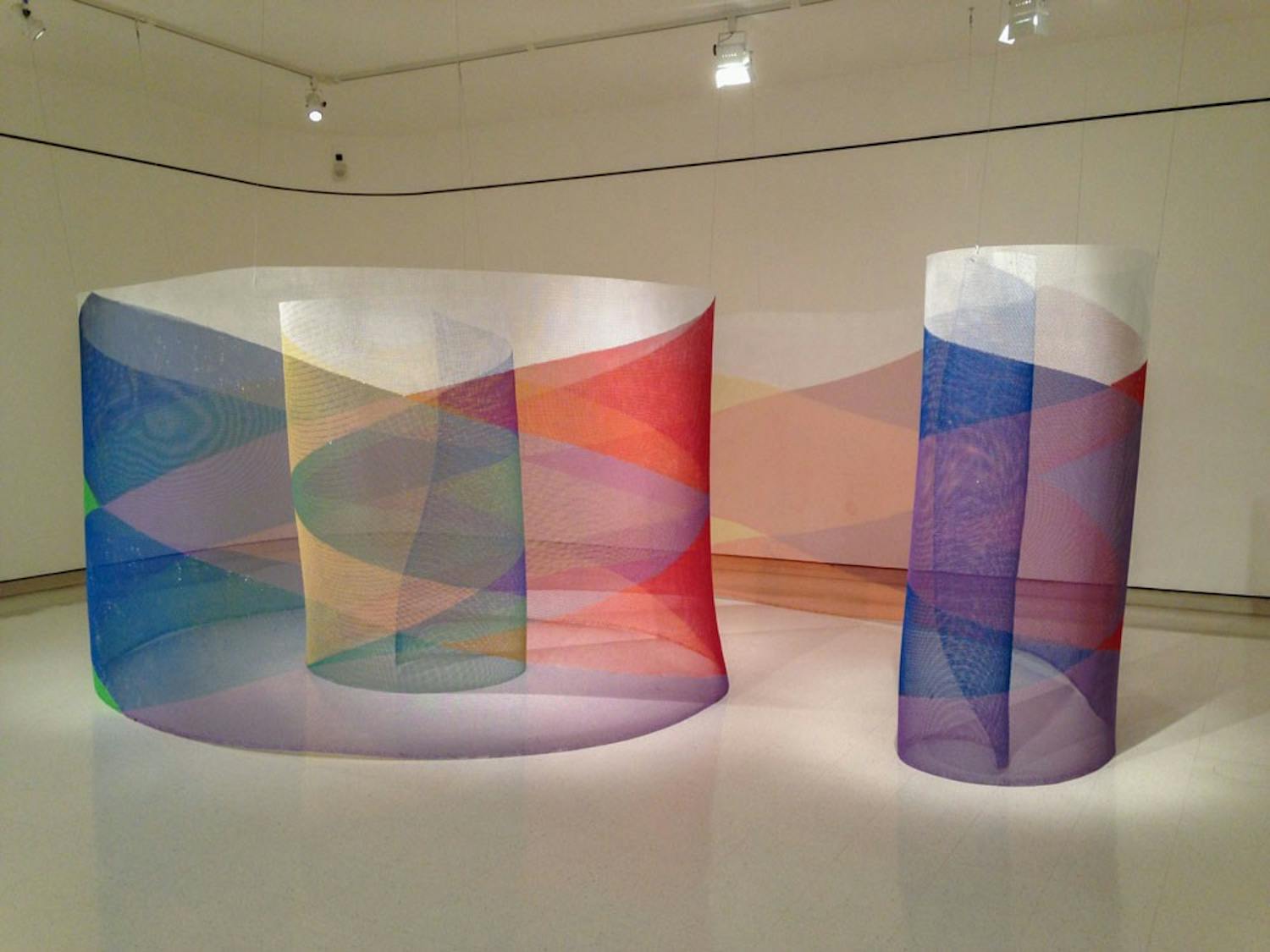 A piece by Lydia Okumura, a Brazilian-born artist displaying her work in UB’s new Situations exhibition. Much of Okumura’s work challenges the sense space, location, and depth.