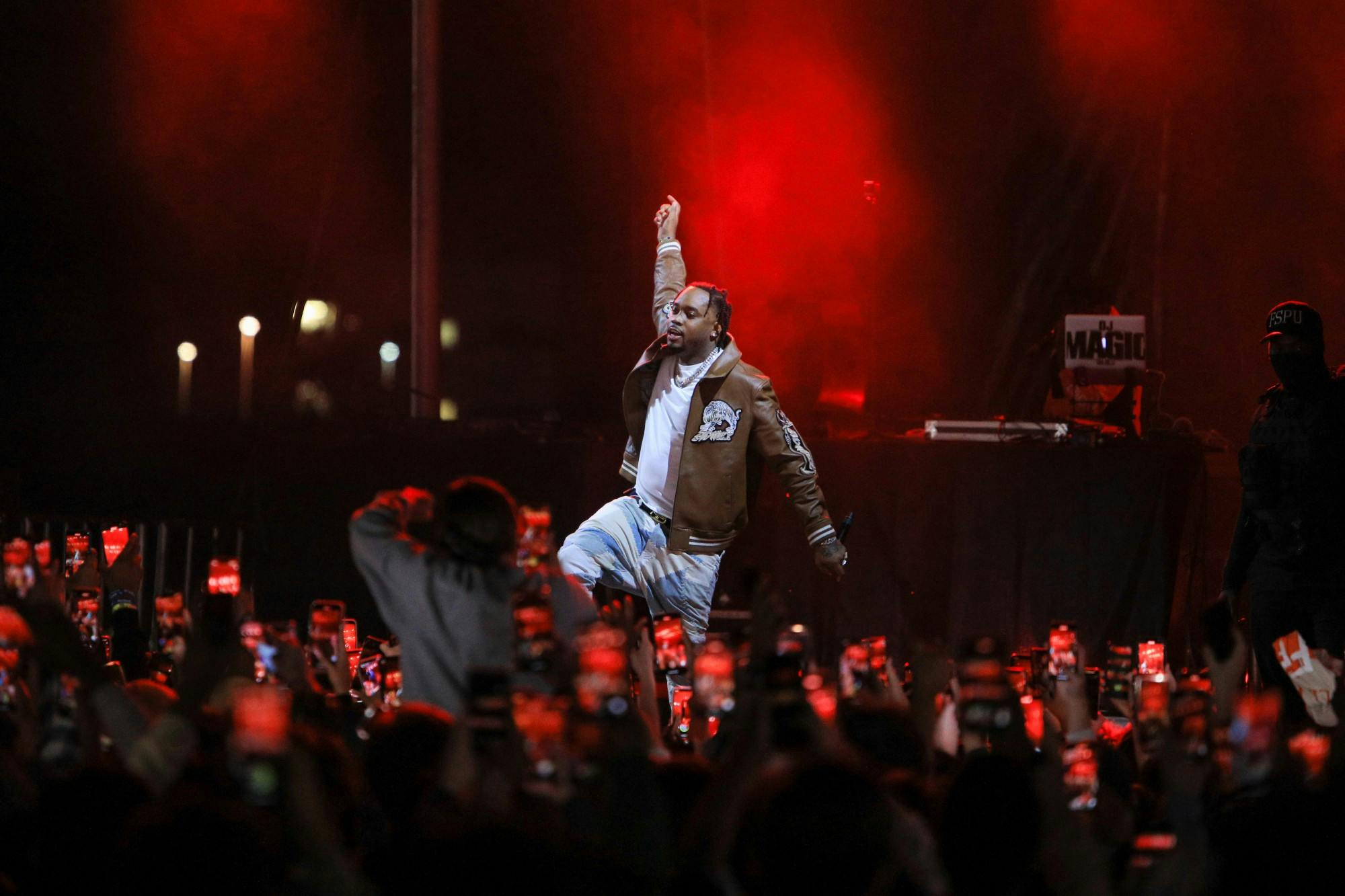 New York rapper Fivio Foreign provided students with an upbeat performance at Fall Fest.