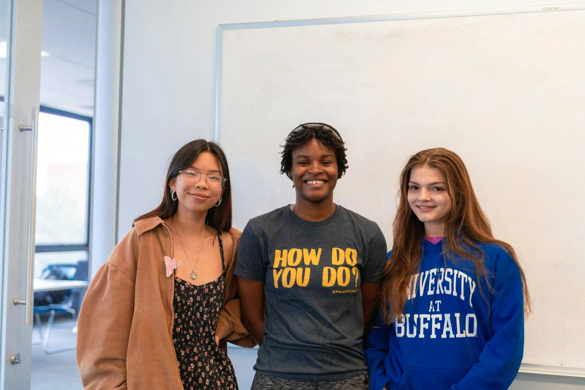 The 2022-23 SA e-board — Vice President Sammi Pang (left), President Becky Paul-Odionhin (middle) and Treasurer Alana Lesczynski (right) — won the SA e-board elections.&nbsp;