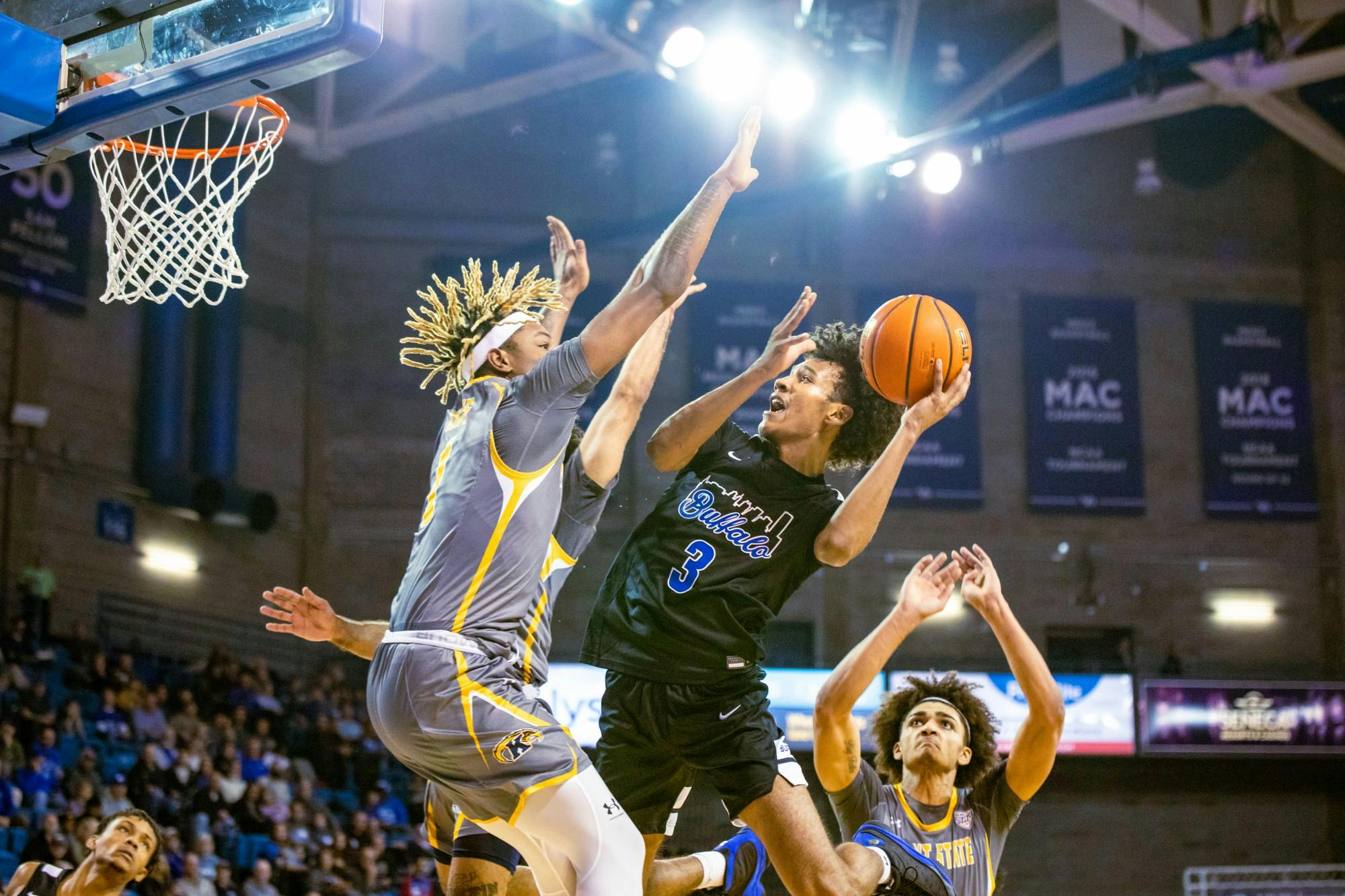 Jones finished the 2023 regular season with an average of 15.1 points per game, making him UB’s lead scorer.&nbsp;