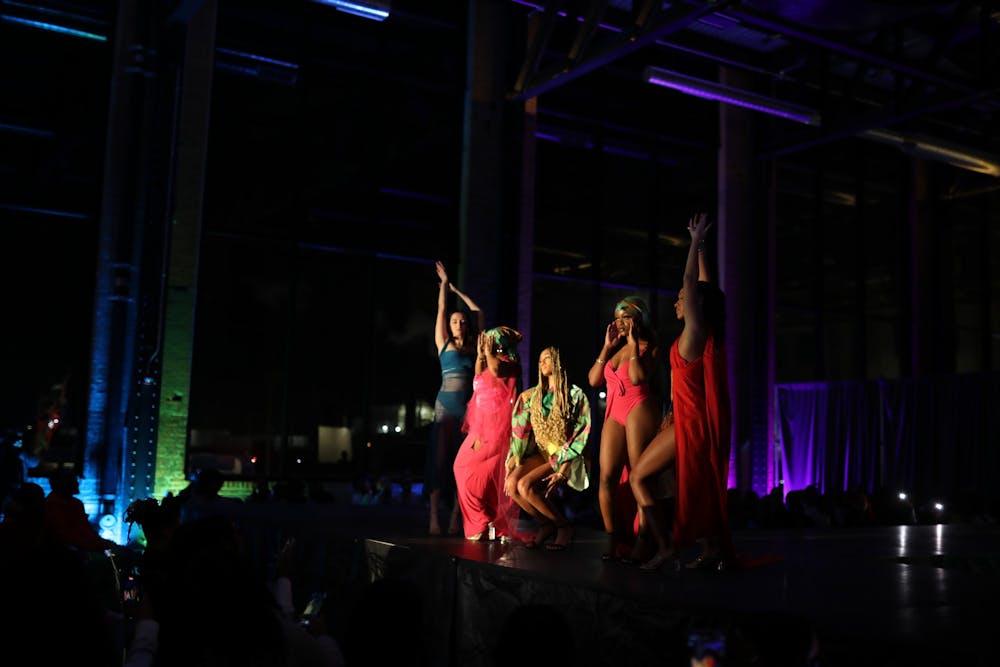 <p>Five models outfits designed by Black creators at BSU's 54th Black Explosion.&nbsp;</p>