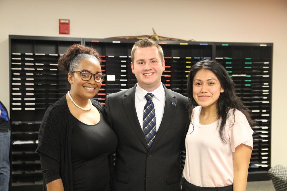 SA announced&nbsp;Anyssa Evelyn, Gunnar Haberl and&nbsp;Tanahiry Escamilla as the 2018-2019 SA executive board. The R.E.A.L. Party&nbsp;candidates ran unopposed and will assume their positions in May.&nbsp;