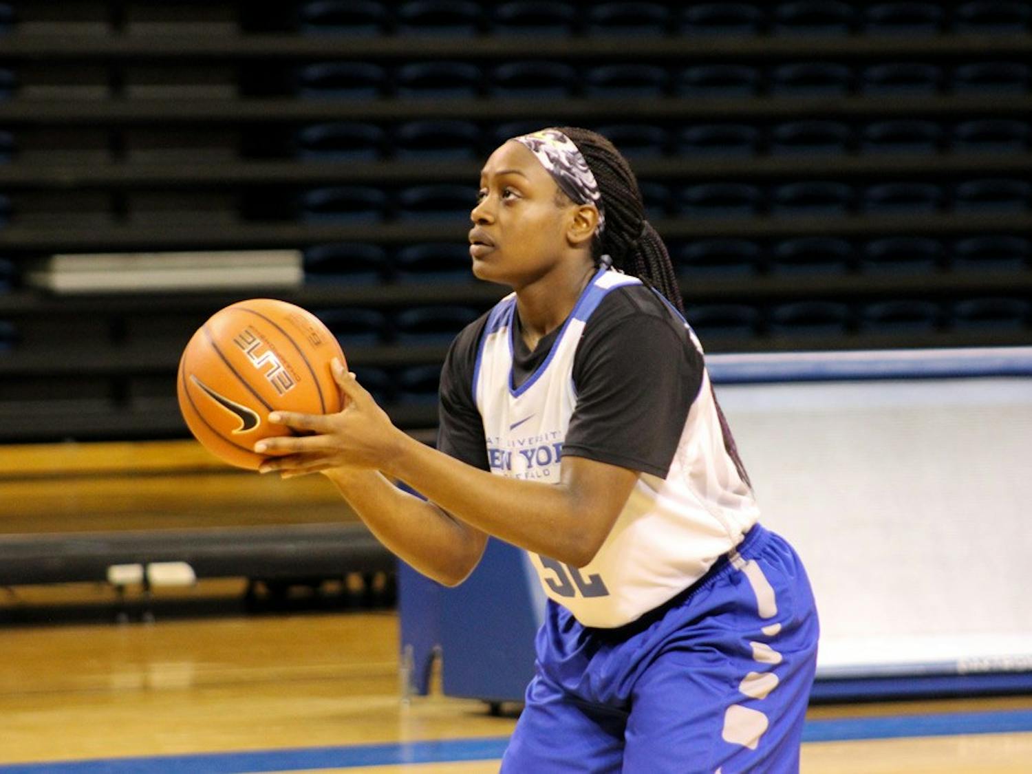 Brittany Morrison is a player on the women’s basketball team. She is a rebounding specialist.