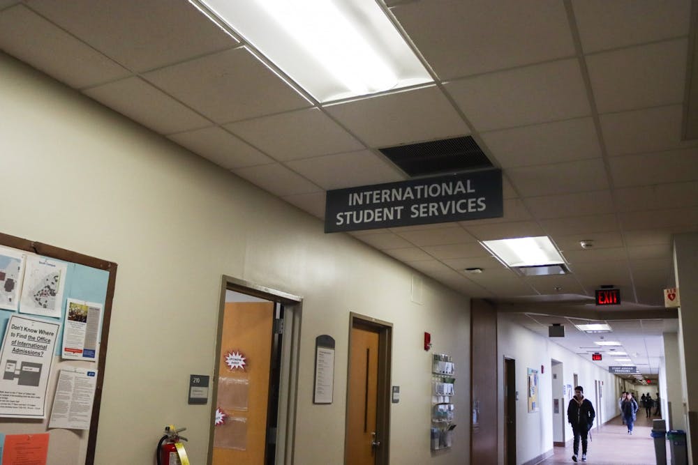 <p>The International Student Services office is located on the second floor of Talbert Hall.</p>