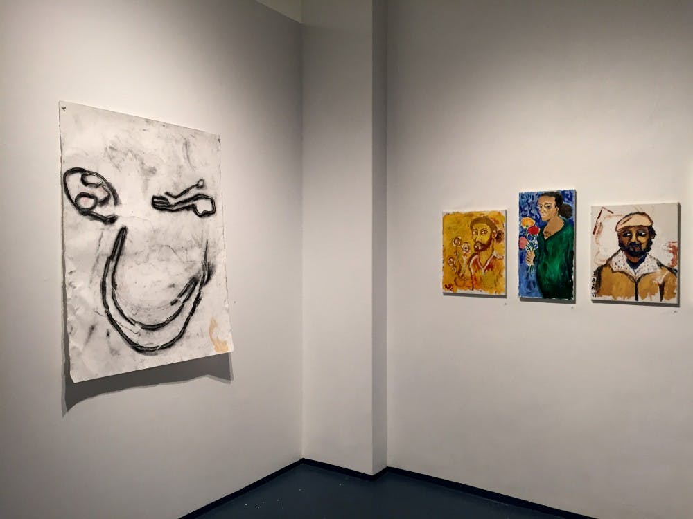 <p>Local artists Kurt Von Voetsch and Robert Harris tackle the inner mechanisms of their minds in their new exhibit <em>Get Me Out of My Head. </em>The exhibit opened at Allentown's El Museo on Friday as Harris discussed some of his paintings to an audience of over 30 people.</p>