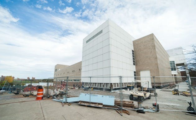 The Center for the Arts is undergoing construction that has been broken into two phases. The current construction is focusing on fixing a water infiltration issue and salt erosion on the outdoor staircase. The second phase, which will be completed in two years, will replace the skylights in the atrium. The cost of CFA&rsquo;s renovations is $1.4 million.&nbsp;Yusong Shi, The Spectrum