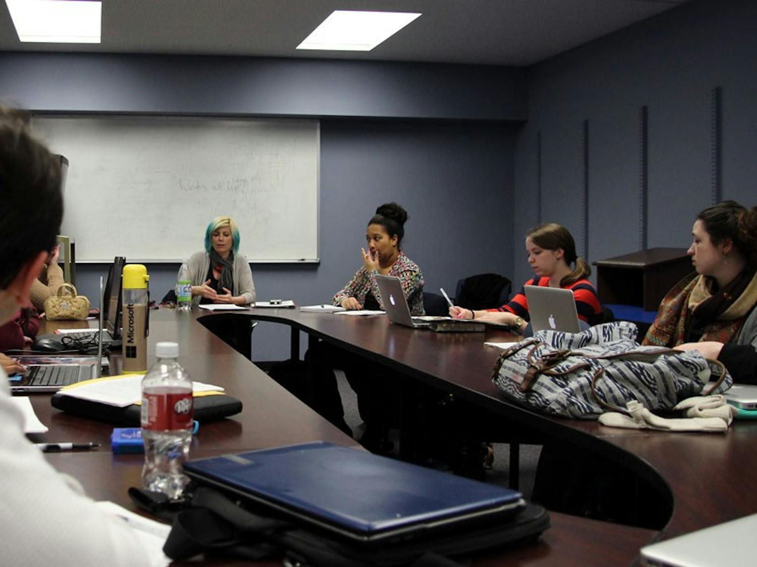 Students in Christina Milletti’s English 480 Creative Writing Capstone Seminar are completing the Creative Writing Certificate, offered to undergraduate students that teaches them about different modes of creative writing.