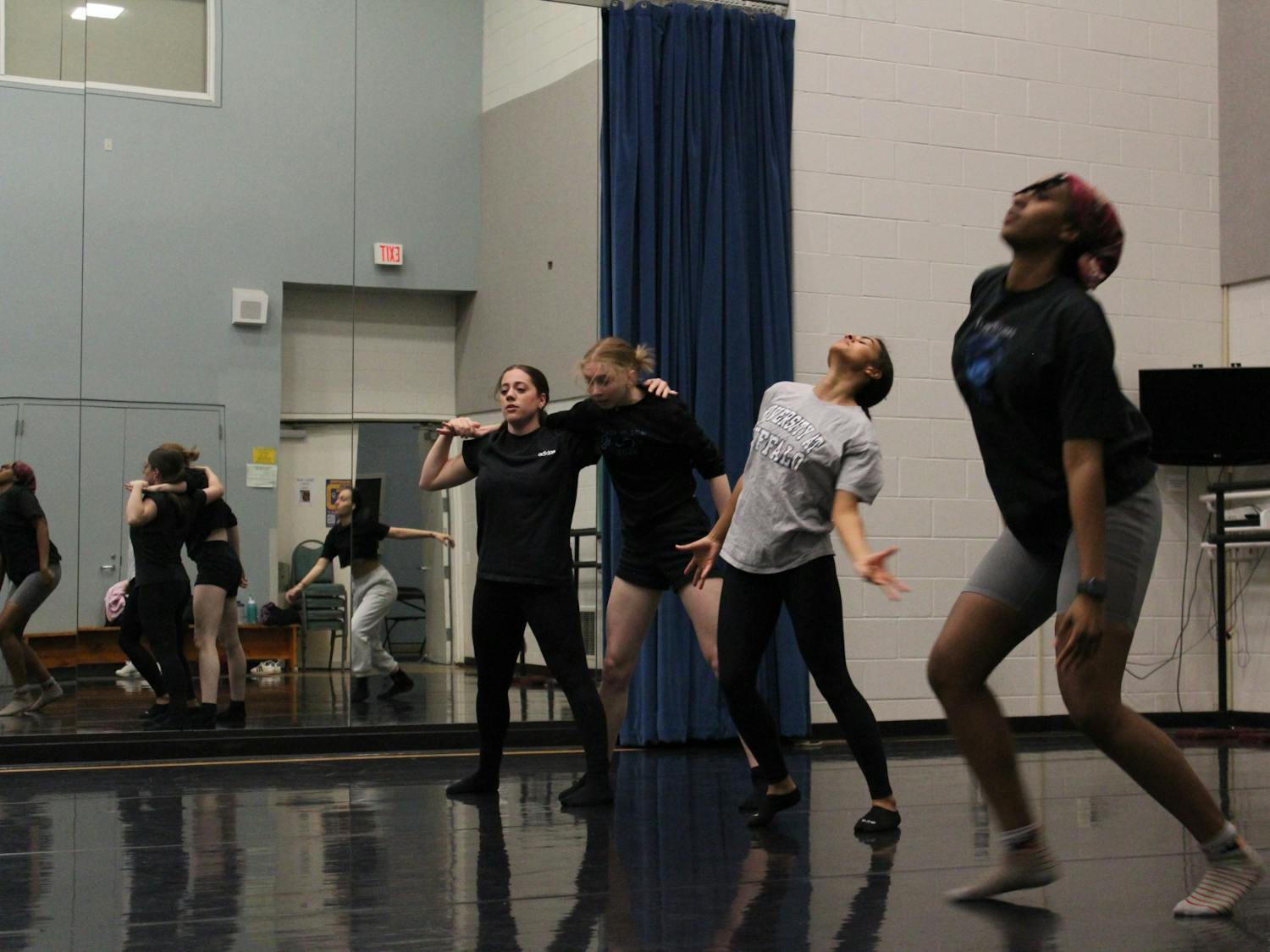 Dancers practice choreographed pieces as a part of Dancer’s Workshop.