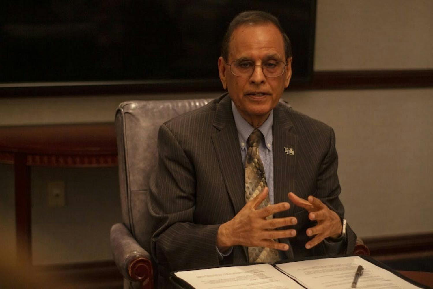 President Tripathi sat down with The Spectrum this month to discuss his interactions with students, the university’s plans to address mental health concerns and the recently rebranded UB Top 25 Ambition initiative.&nbsp;