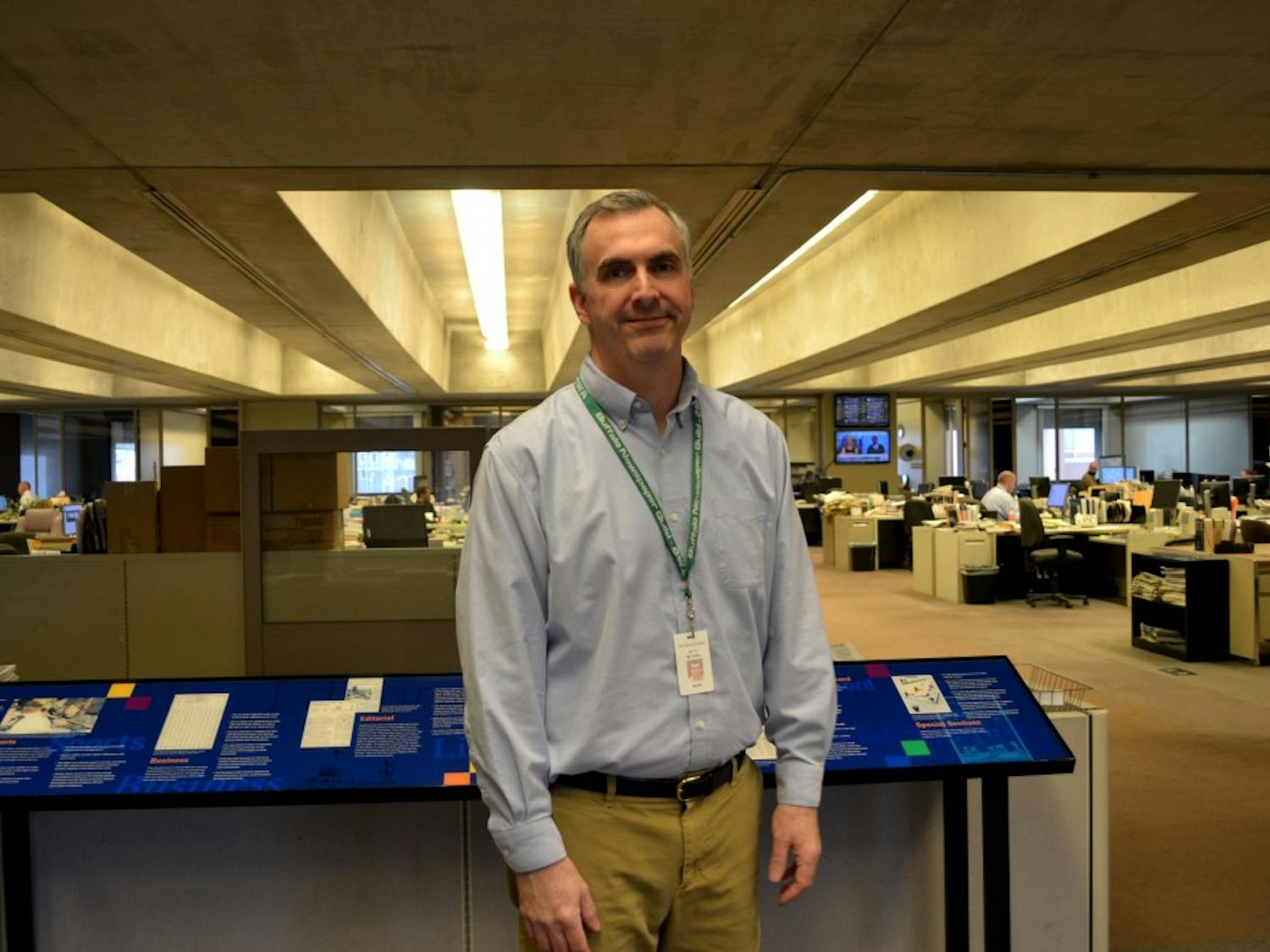 Keith McShea was once in the classroom at UB taking journalism courses. Now, he is the deputy sports editor for The Buffalo News, and an adjunct professor at UB teaching the students what he once learned as a young journalist.