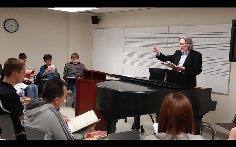 <p>Rosenbaum is an award-winning conductor who has conducted numerous choirs. He teaches at UB two days a week, only to fly back every Thursday to continue working on his various projects in NYC.</p>
