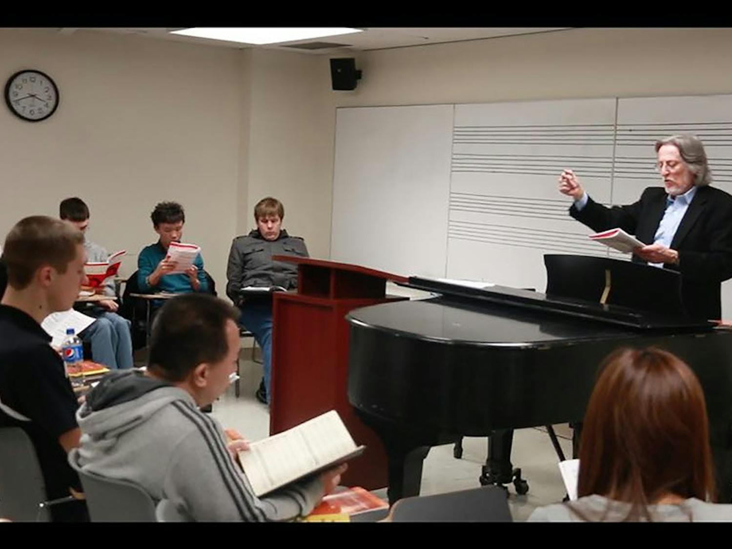 Rosenbaum is an award-winning conductor who has conducted numerous choirs. He teaches at UB two days a week, only to fly back every Thursday to continue working on his various projects in NYC.