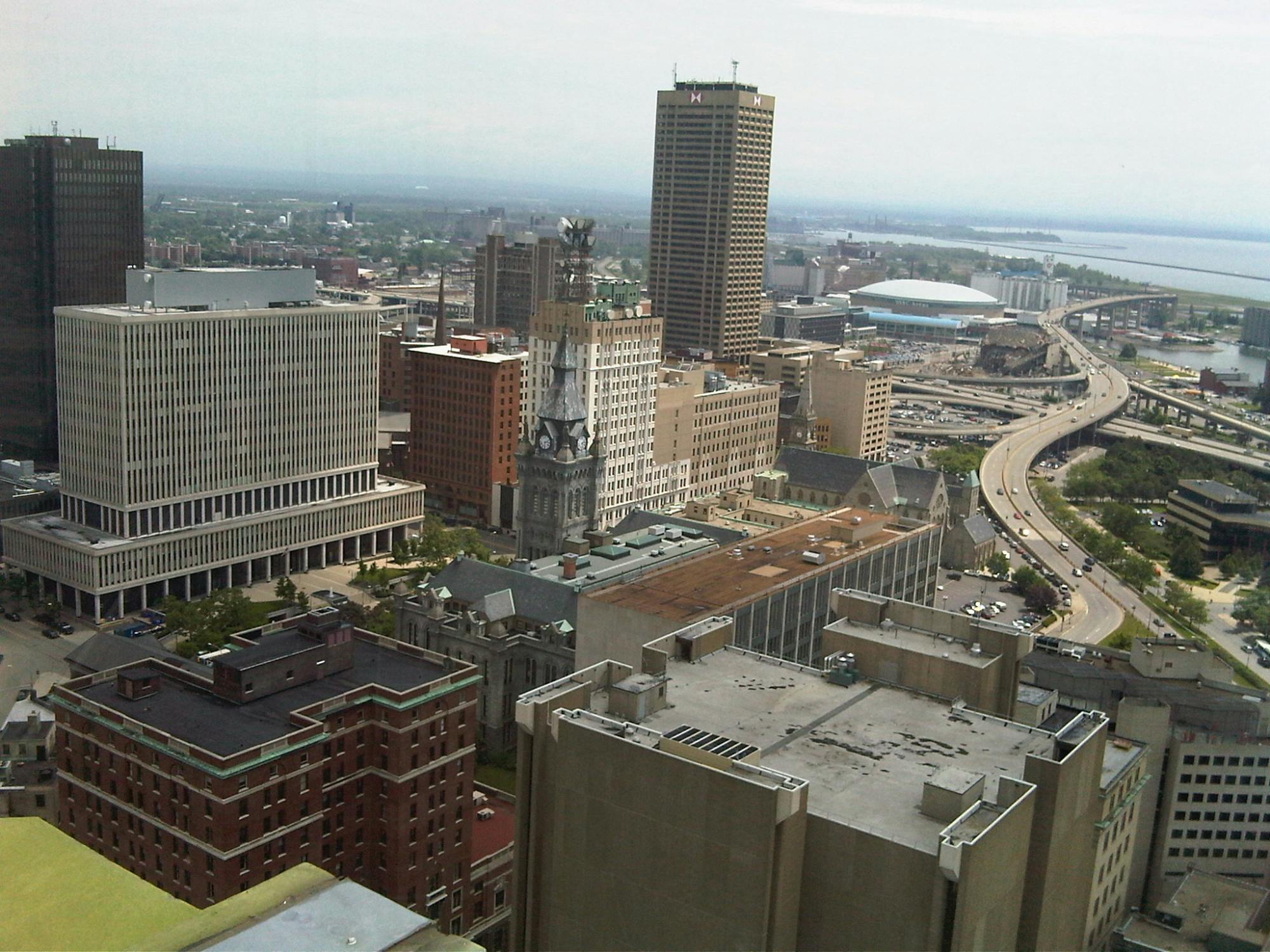 A view of Buffalo from the City Hall's observation deck. 