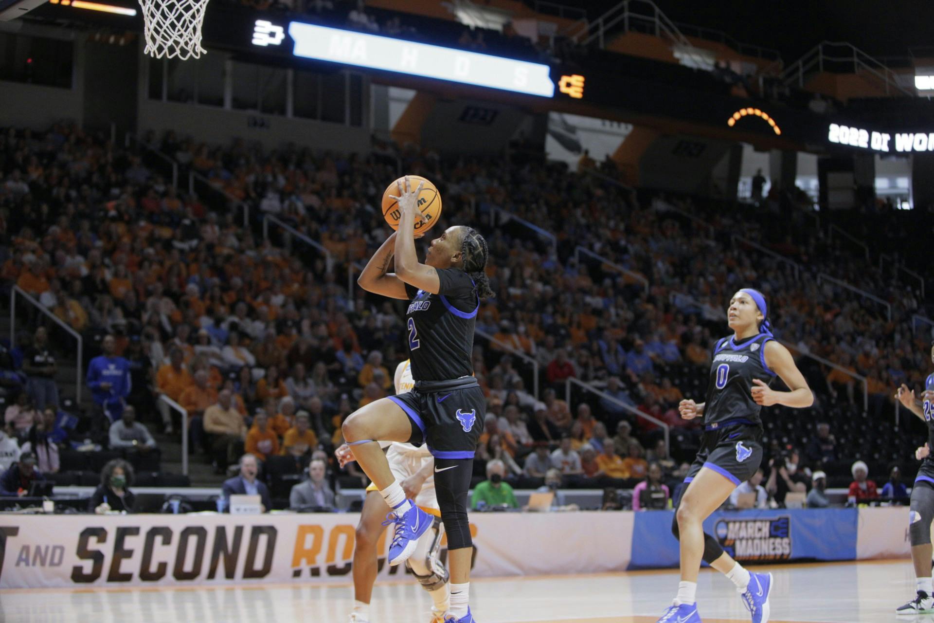 Junior guard Dyaisha Fair attempts a layup Saturday against Tennessee. Fair had 25 points as UB fell to the Lady Vols in the first round of the NCAA Tournament.