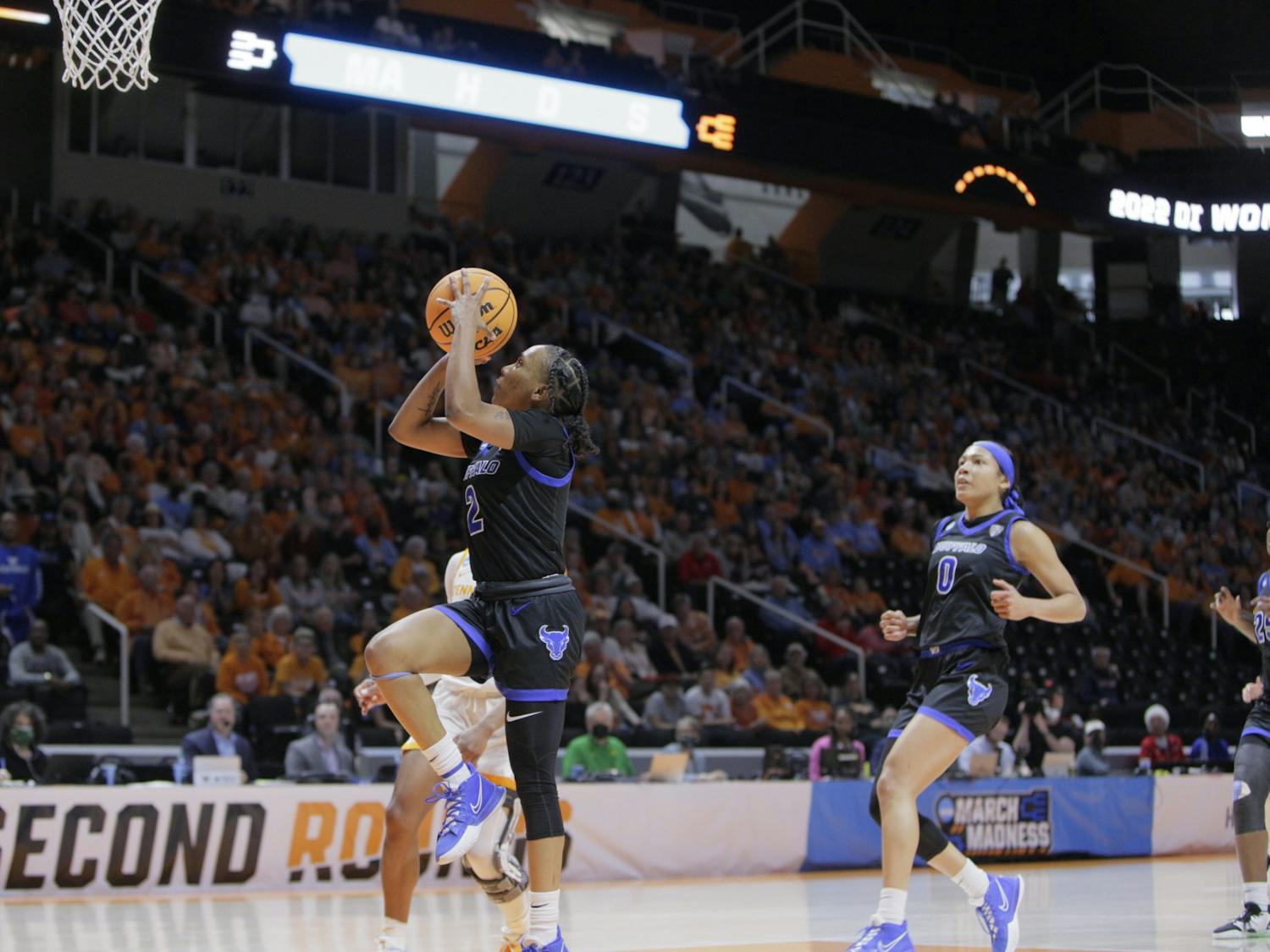 Junior guard Dyaisha Fair attempts a layup Saturday against Tennessee. Fair had 25 points as UB fell to the Lady Vols in the first round of the NCAA Tournament.